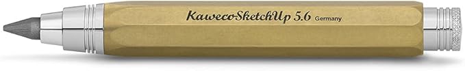 Kaweco SKETCH UP Clutch Pencil 5.6 mm 5B Brass I Exclusive Mechanical Pencil with Lead Refill I Pencil 10.5 cm