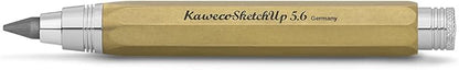 Kaweco SKETCH UP Clutch Pencil 5.6 mm 5B Brass I Exclusive Mechanical Pencil with Lead Refill I Pencil 10.5 cm