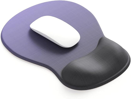 ErgoComfort Gel Wrist Rest Mouse Pad-Ergonomic Office Mousepad with Wrist Support-Non-Slip, Design Desk Accessories Mat for Home&Game Decor (06Deep Violet)