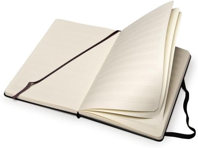 Moleskine Art Music Notebook, Hard Cover, Large (5" x 8.25") Pentagram, Black, 192 Pages