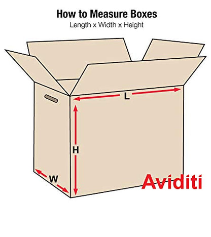 Aviditi Double Wall Corrugated Hand Hole Boxes, Heavy Duty Cardboard, 24" x 24" x 12" for Easy Packing and Moving Plus Protection, Kraft (Pack of 10)