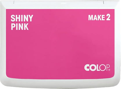 COLOP Make Series, Ink Stamp Pads, with Non-Toxic Premium Ink, Water-Based Acid-Free (Shiny Pink, Make 2-2-3/4" x 4-1/4")