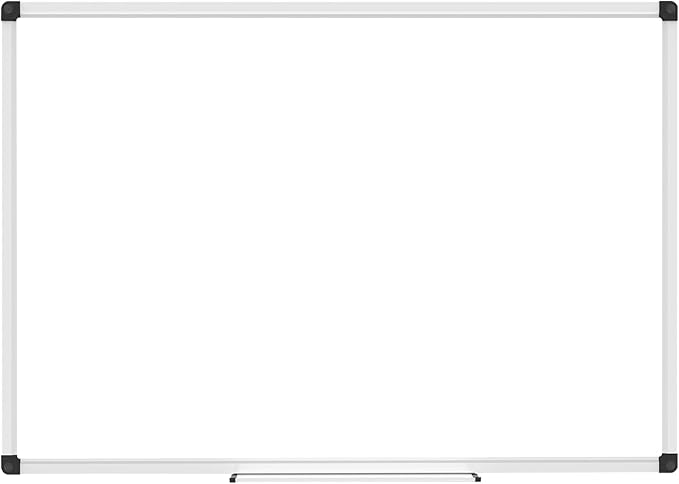 XBoard Magnetic Whiteboard 40 x 30 Inch, Dry Erase White Board for Wall with Marker Tray 3' x 2.5' | Aluminum Frame Message Presentation Board for Home School & Office