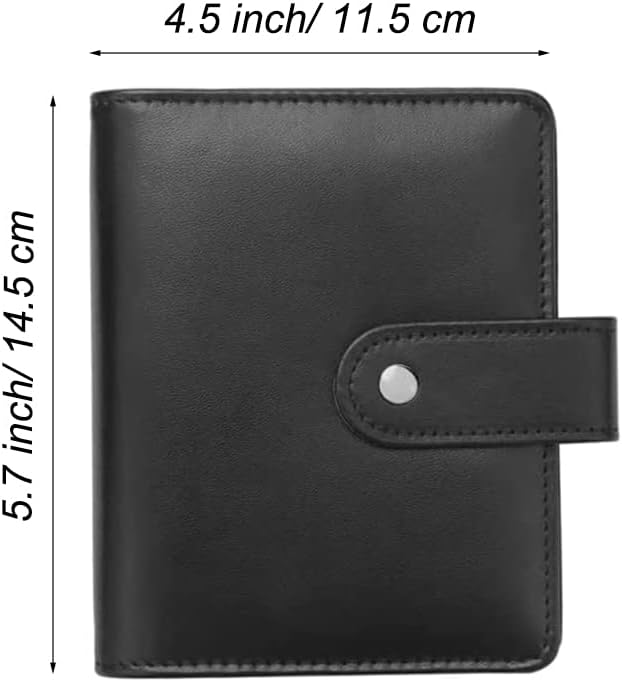 A7 Budget Binder Set - Mini Money Organizer for Cash Saving, Cash Stuffing Envelope System, Planner Binders with Pockets, Sheets and Stickers, Black