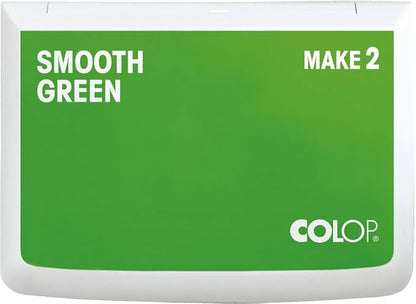 COLOP Make Series, Ink Stamp Pads, with Non-Toxic Premium Ink, Water-Based Acid-Free (Smooth Green, Make 2-2-3/4" x 4-1/4")
