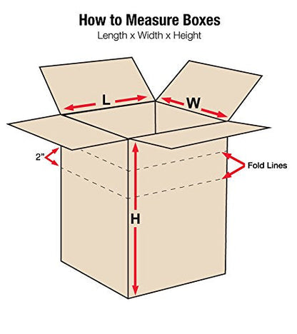 Aviditi MD242412 Multi-Depth Corrugated Box, 24" Length x 24" Width x 12" Height, Kraft (Bundle of 10)