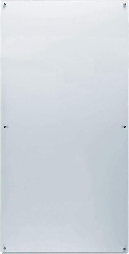 Audio-Visual Direct Magnetic White Glass Dry-Erase Board Set - 8' x 4' - Includes Magnets, Hardware & Marker Tray