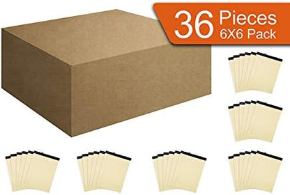 Mintra Office Legal Pads, ((xBasic, 8.5in x 11in, Wide (Canary), 36pk (6-6pks)), Wide Ruled, 50 Sheets per Notepad, Micro perforated Writing Pad, Notebook Paper for School, College, Office, Work