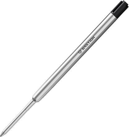 BASTION® Premium Pen Refill, Deeply Pigmented Ink for All Bastion Bolt Action Pens, Standard Ink Refill w/ 0.55mm Fine Tip for Birthday Gift - Black Gel, 1 Piece