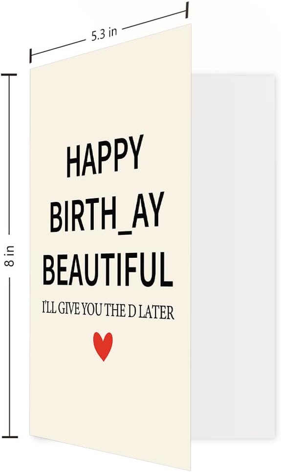 Funny Birthday Card for Wife from Husband, Best Gift for My Wife Birthday, Happy Wife Birthday Gift Ideas for Her, Sweet Birthday Card for Women Her Girlfriend
