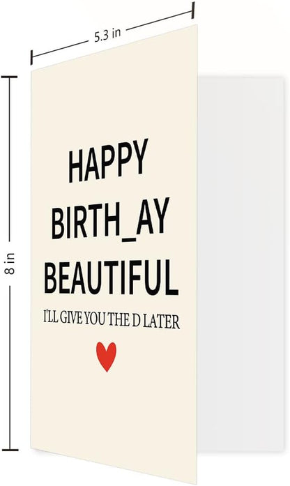 Funny Birthday Card for Wife from Husband, Best Gift for My Wife Birthday, Happy Wife Birthday Gift Ideas for Her, Sweet Birthday Card for Women Her Girlfriend