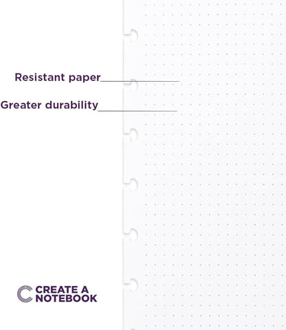 Discbound Notebook Refills Paper Dotted - Paper Size 7.87 x 10.82 inches for Custom Discbound Notebook, Planner or Daily Use – 90 GSM Custom Note-Taking System Discbound Inserts – 30 Sheets