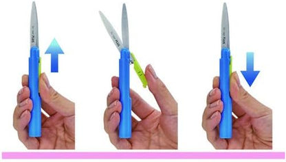 PLUS 34-574 Scissors Portable Type Fit Cut Curve Twiggy Soda x Lemon Slim Form