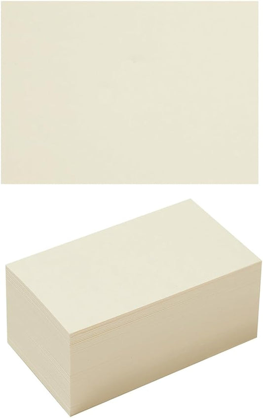 100 Pack Thick Paper Cardstock Blank Heavy Cards Stock for Invitations, Greeting Cards Making, Postcards, Photos, 250GSM Thick Paper (Cream, 4x6 inches)