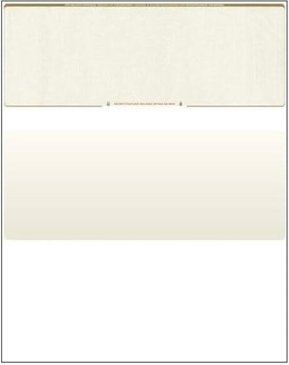 Compuchecks Top Blank Check Paper - 100 Pack, Quick-Books & Laser Printer Compatible - Security Business Checks with Voucher - 8.5" x 11" Gold Diamond