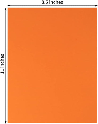20 Sheets Colored Thick Paper Cardstock Blank for DIY Crafts Cards Making, Halloween, Thanksgiving (Dark Orange, 8.5 x 11 inches)