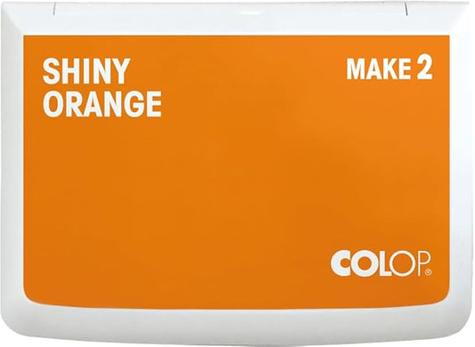 COLOP Make Series, Ink Stamp Pads, with Non-Toxic Premium Ink, Water-Based Acid-Free (Shiny Orange, Make 2-2-3/4" x 4-1/4")