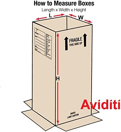 Aviditi T6648INNERDW Telescoping Corrugated Cardboard Box 6" L x 6" W x 48" H, Kraft, for Shipping, Packing and Moving (Pack of 15)
