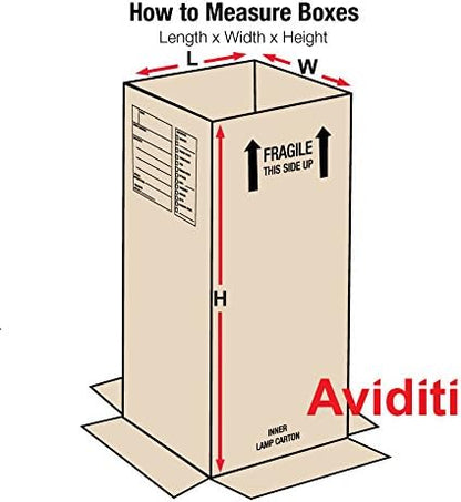Aviditi T6648INNERDW Telescoping Corrugated Cardboard Box 6" L x 6" W x 48" H, Kraft, for Shipping, Packing and Moving (Pack of 15)