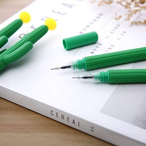 Aimyoo Pack of 30 Cactus Shaped Ballpoint Black 0.5mm Gel Ink Rollerball Pen for School Home Office