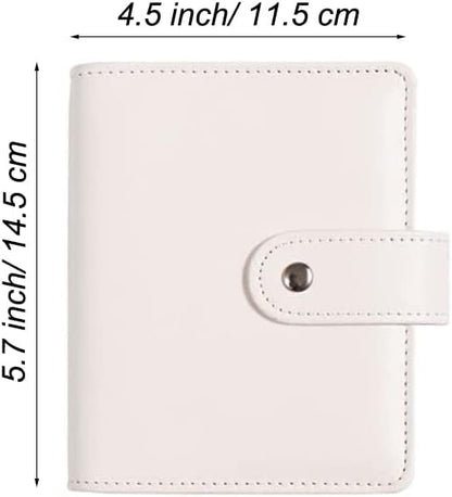 A7 Budget Binder Set - Mini Money Organizer for Cash Saving, Cash Stuffing Envelope System, Planner Binders with Pockets, Sheets and Stickers, Beige