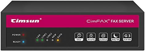 CimFAX W5S Ultimate 2-Port/2-Line High Speed 33.6k Fax from PC/Mobile via Fax Line 400 Users Fax2email Windows xp/7/8/10/Mac SDK Provided (32GB)