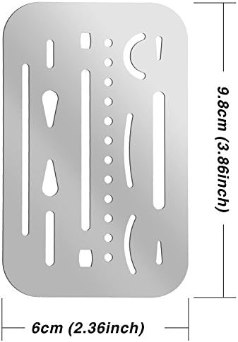 3 Pieces Eraser Shield Eraser Template Drafting Metal Erasing Shield Stainless Steel for Drawing Drafting Tool Artists