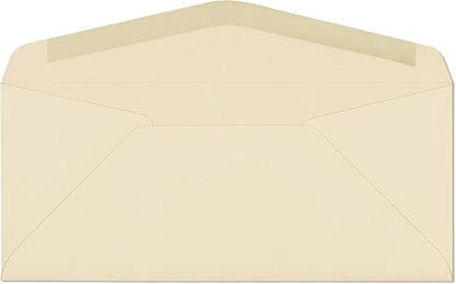 EnDoc #9 Colored Envelopes - 80 Pack - Cream Pastel Color 3 7/8 x 8 7/8 envelope, Letter Size, For Home, Offices, Holiday, Invoices and Mailings