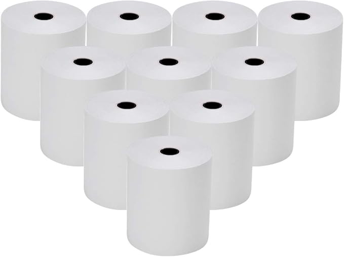 RBHK 2 1/4 x 85' Thermal Paper Rolls Credit Card Paper, 10 Rolls Cash Register Paper