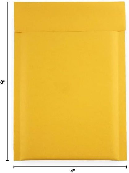10 EcoSwift Size #000 4 x 8 Kraft Bubble Mailers Self Sealing Bulk Padded Shipping Supplies Packaging Materials Envelopes Bags 4 inches by 8 inches