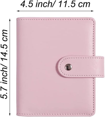 A7 Budget Binder Set - Mini Money Organizer for Cash Saving, Cash Stuffing Envelope System, Planner Binders with Pockets, Sheets and Stickers, Pink