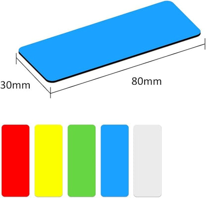 Dry Erase Magnetic Labels 3.1x1.2 Inch, Reusable Magnetic Labels for Whiteboards Locker School Classroom Office Home,Pack of 40