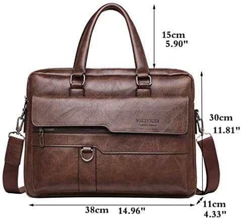 Hebetag Small Leather Sling Shoulder Bag Messenger Pack for Men Women Outdoor Travel Business