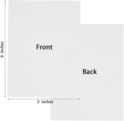 50 Pack Blank Cards Folded Cardstock Thank You Blank Greeting Cards for Invitations, Wedding, Greeting Cards, All Occasion DIY, 3x5 Folded Cards White