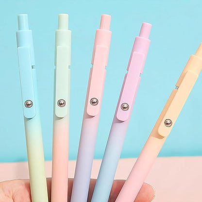 ITAWIXS Aesthetic Gel Ink Pens, 10pcs Fine Point Smooth Writing Pens, Office Desk Accessories, Cute Morandi Pens for journaling School Office Supplies, Gifts for Women and Men