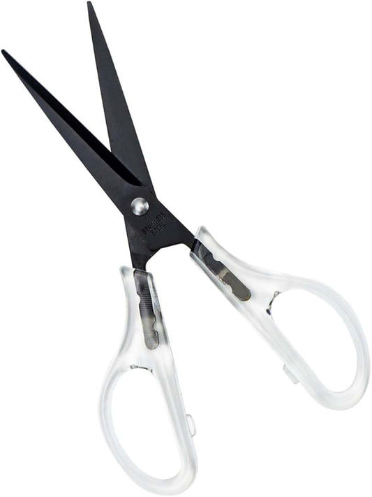 Acrylic Scissors Black Scissors 6.5" Clear Scissors Metal Blades Office Cutting Shears for Craft Supplies Desk Accessories
