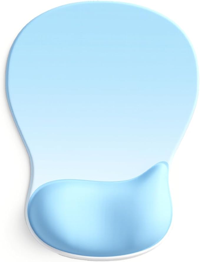 ErgoComfort Gel Wrist Rest Mouse Pad-Ergonomic Office Mousepad with Wrist Support-Non-Slip, Design Desk Accessories Mat for Home&Game Decor (06Sky Rest)