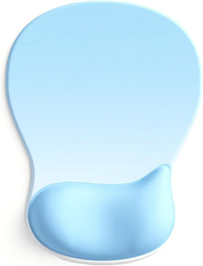 ErgoComfort Gel Wrist Rest Mouse Pad-Ergonomic Office Mousepad with Wrist Support-Non-Slip, Design Desk Accessories Mat for Home&Game Decor (06Sky Rest)