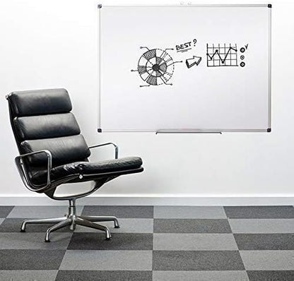 XIWODE Magnetic Dry Erase Board，Whiteboard for Wall, 24 x 48 inches, Whiteboard Marker Board Writing Board，Silver Aluminum Frame, Durable,Whiteboard for Home School & Office