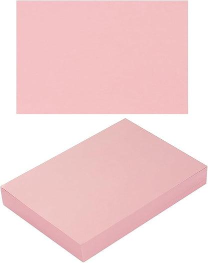 50 Sheets Blank Cardstock Paper 250 GSM Thick Heavy Cards Stock for DIY Art Projects, Card Making, Postcards, Greeting Cards, Birthday Party, Wedding Invitation (Pink, 3x5 inches)