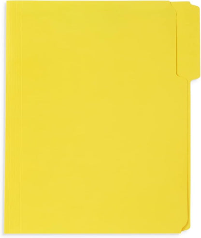 50 Yellow Fastener File Folders - 1/3 Cut Reinforced Tab - Durable 2 Prongs Bonded Fastener Designed to Organize Standard Medical Files, Office Reports - Letter Size, Yellow, 50 Pack