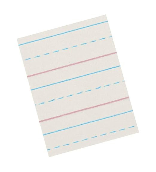 School Smart Zaner-Bloser Paper, 1/2 Inch Ruled, 8 x 10-1/2 Inches, 500 Sheets White