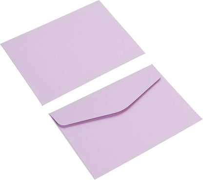 PATIKIL Mini Envelopes, 100 Pack Paper Blank Small Items Storage Business Card Holder for Greeting Note Party, Light Purple