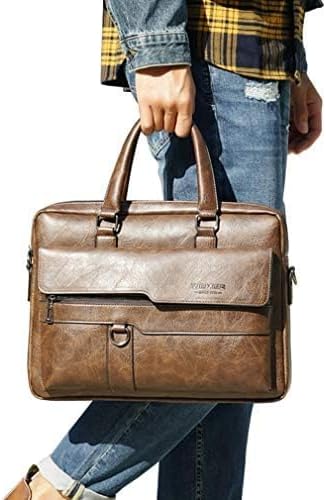 Hebetag Small Leather Sling Shoulder Bag Messenger Pack for Men Women Outdoor Travel Business