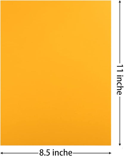20 Sheets Colored Thick Paper Cardstock Blank for DIY Crafts Cards Making, Invitations, Scrapbook Supplies (Orange, 8.5 x 11 inches)