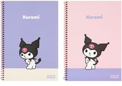 Cute Unruled Blank Spiral Notebook, About 60 Sheets, 7.3 x 10.3 Inches, Colors May Vary(Pink or Purple)
