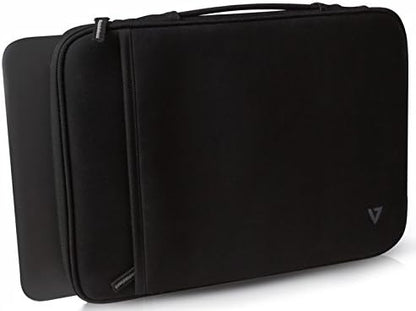 V7 11.6" Water-Resistant Neoprene Ultrabook Sleeve for 12 in Chromebook, 12 in Ultrabook, 11.6 in MacBook Air - CSE5H-BLK-9N