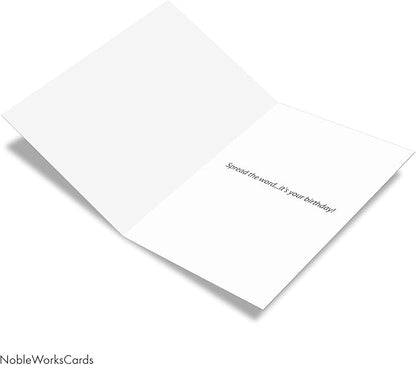 NobleWorks - Funny Birthday Greeting Card with 5 x 7 Inch Envelope (1 Card) Bday Bad for Legs Spread 5678