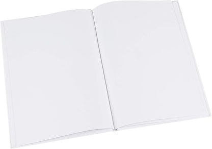 3 Pack 7x10 inch White Blank Hardcover Books for Kids to Write Stories, Unlined Scrapbook and Journal - 18 Sheets/36 Pages Each