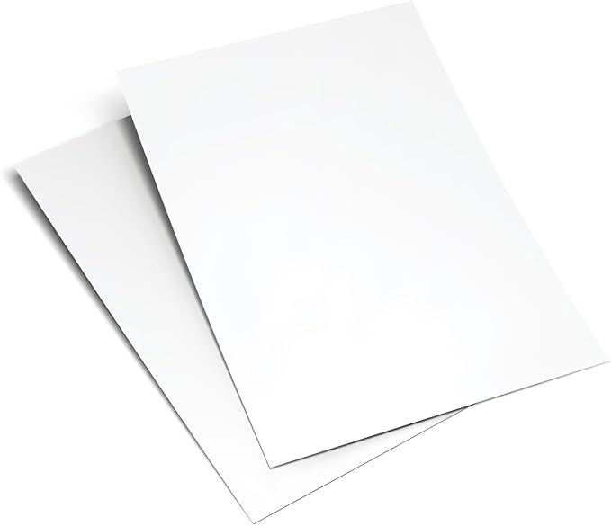 100 Sheets White Cardstock Thick Paper - Blank Heavy Weight 350gsm Cover Card Stock for Invitations,Stationery Printing,Scrapbooking,Crafts,DIY Cards, Paper Crafting (8x10 Inches)